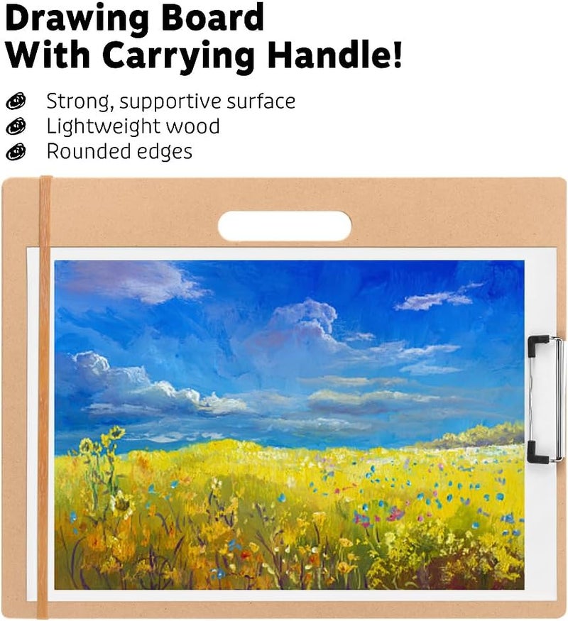 TX liteart Sketch Board - 13" x 17" Portable Art Portable Drawing Board with Handle, Pack of 2 - Image 5